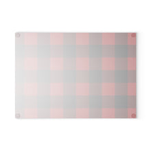 Load image into Gallery viewer, Red Black Buffalo Plaid Tempered Glass Cutting Board