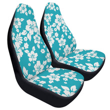 Load image into Gallery viewer, Teal Hibiscus Car Seat Covers (2 Pcs) POP