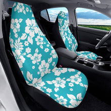 Load image into Gallery viewer, Teal Hibiscus Car Seat Covers (2 Pcs) POP