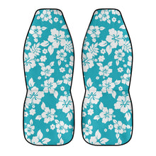 Load image into Gallery viewer, Teal Hibiscus Car Seat Covers (2 Pcs) POP