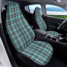 Load image into Gallery viewer, Turquoise Plaid Car Seat Covers (2 Pcs)