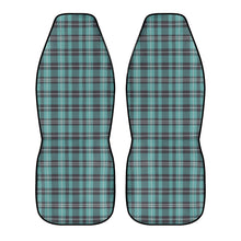 Load image into Gallery viewer, Turquoise Plaid Car Seat Covers (2 Pcs)