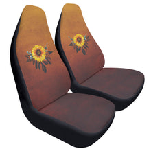 Load image into Gallery viewer, Burnt Orange Sunflower Car Seat Covers (2 Pcs)