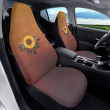 Load image into Gallery viewer, Burnt Orange Sunflower Car Seat Covers (2 Pcs)