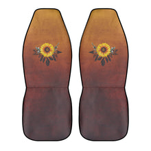 Load image into Gallery viewer, Burnt Orange Sunflower Car Seat Covers (2 Pcs)