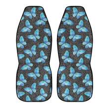 Load image into Gallery viewer, Blue Butterfly Car Seat Covers (2 Pcs)