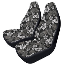 Load image into Gallery viewer, Gray Hibiscus Car Seat Covers (2 Pcs)