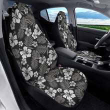 Load image into Gallery viewer, Gray Hibiscus Car Seat Covers (2 Pcs)
