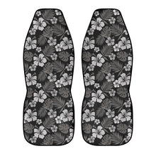 Load image into Gallery viewer, Gray Hibiscus Car Seat Covers (2 Pcs)