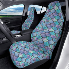 Load image into Gallery viewer, Teal Purple Mermaid Scale Car Seat Covers (2 Pcs)