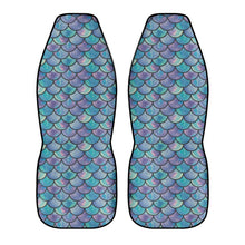 Load image into Gallery viewer, Teal Purple Mermaid Scale Car Seat Covers (2 Pcs)