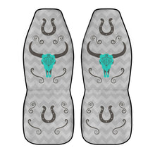 Load image into Gallery viewer, Cow Skull Chevron Car Seat Covers (2 Pcs)