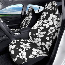 Load image into Gallery viewer, Black and White Hibiscus Car Seat Covers (2 Pcs)