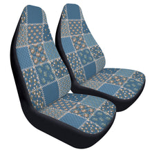 Load image into Gallery viewer, Blue Shabby Chic Car Seat Covers (2 Pcs)