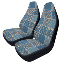 Load image into Gallery viewer, Blue Shabby Chic Car Seat Covers (2 Pcs)