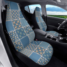 Load image into Gallery viewer, Blue Shabby Chic Car Seat Covers (2 Pcs)