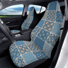 Load image into Gallery viewer, Blue Shabby Chic Car Seat Covers (2 Pcs)