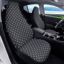Load image into Gallery viewer, Black White Polkadot Car Seat Covers (2 Pcs)