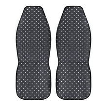 Load image into Gallery viewer, Black White Polkadot Car Seat Covers (2 Pcs)
