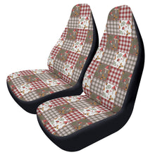 Load image into Gallery viewer, Mushroom plaid patchwork Car Seat Covers (2 Pcs)