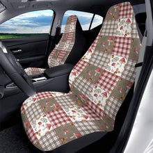 Load image into Gallery viewer, Mushroom plaid patchwork Car Seat Covers (2 Pcs)