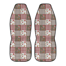 Load image into Gallery viewer, Mushroom plaid patchwork Car Seat Covers (2 Pcs)