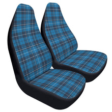 Load image into Gallery viewer, Blue Plaid Car Seat Covers (2 Pcs)