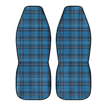 Load image into Gallery viewer, Blue Plaid Car Seat Covers (2 Pcs)