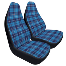 Load image into Gallery viewer, Blue Plaid Car Seat Covers (2 Pcs)