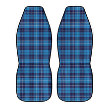 Load image into Gallery viewer, Blue Plaid Car Seat Covers (2 Pcs)