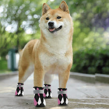 Load image into Gallery viewer, Pink Argyle Non Slip Dog Socks