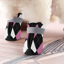 Load image into Gallery viewer, Pink Argyle Non Slip Dog Socks