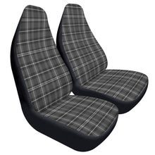 Load image into Gallery viewer, Gray Plaid Car Seat Covers (2 Pcs)