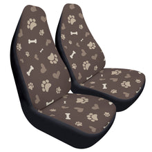 Load image into Gallery viewer, Dark Brown Dog Love Car Seat Covers (2 Pcs)