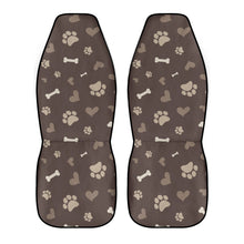 Load image into Gallery viewer, Dark Brown Dog Love Car Seat Covers (2 Pcs)