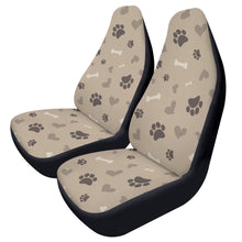 Load image into Gallery viewer, Beige Dog Love Car Seat Covers (2 Pcs)