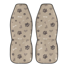 Load image into Gallery viewer, Beige Dog Love Car Seat Covers (2 Pcs)