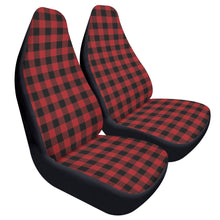 Load image into Gallery viewer, Red and Black Buffalo Plaid Car Seat Covers (2 Pcs)