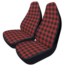Load image into Gallery viewer, Red and Black Buffalo Plaid Car Seat Covers (2 Pcs)