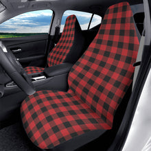 Load image into Gallery viewer, Red and Black Buffalo Plaid Car Seat Covers (2 Pcs)