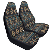 Load image into Gallery viewer, Tan, Turquoise Tribal Ethnic Car Seat Covers Set