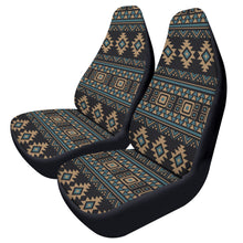 Load image into Gallery viewer, Tan, Turquoise Tribal Ethnic Car Seat Covers Set