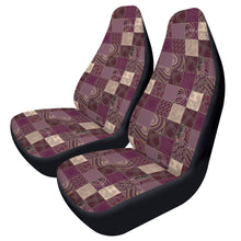 Load image into Gallery viewer, Purple Patchwork Front Car Seat Covers