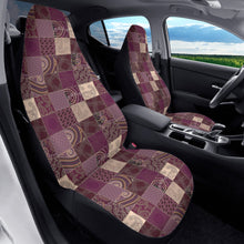 Load image into Gallery viewer, Purple Patchwork Front Car Seat Covers
