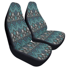 Load image into Gallery viewer, Blue Teal Ethnic Car Seat Covers Set of 2
