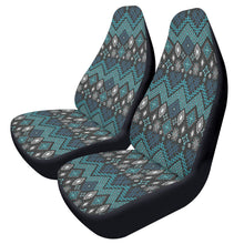Load image into Gallery viewer, Blue Teal Ethnic Car Seat Covers Set of 2