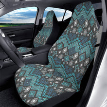 Load image into Gallery viewer, Blue Teal Ethnic Car Seat Covers Set of 2