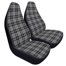 Load image into Gallery viewer, Gray Plaid Car Seat Covers (2 Pcs) Tartan Design