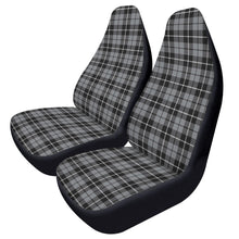 Load image into Gallery viewer, Gray Plaid Car Seat Covers (2 Pcs) Tartan Design