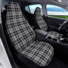 Load image into Gallery viewer, Gray Plaid Car Seat Covers (2 Pcs) Tartan Design